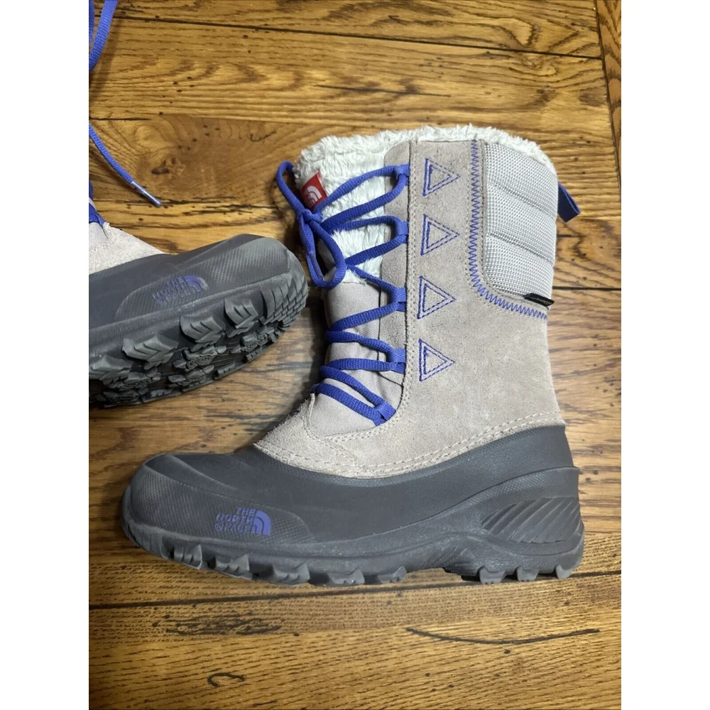 The North Face Kids Unisex Therma Felt Insulated Gray Snow Boots Size 3
